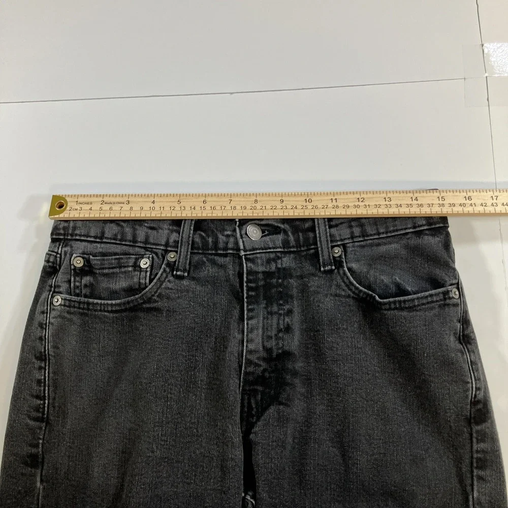 Levi's 514 Jeans Mens 32x32 Black Straight Fit Stretch Denim 30x29.5 Actual